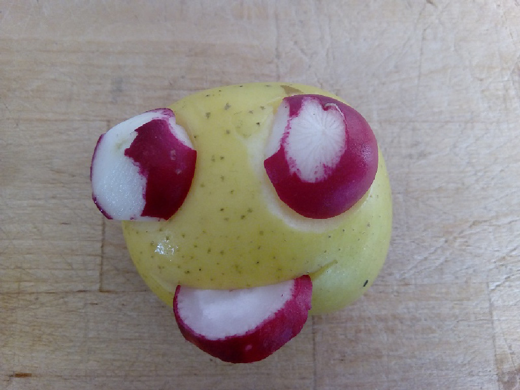 Pomme fourrée au radis
