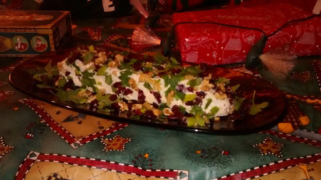 Christmas cheese log