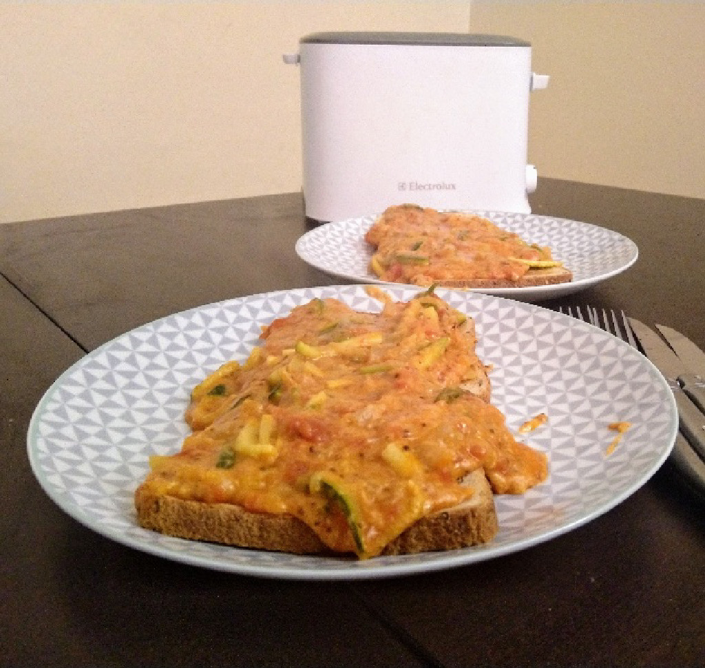 Tomato Zucchini Rarebit