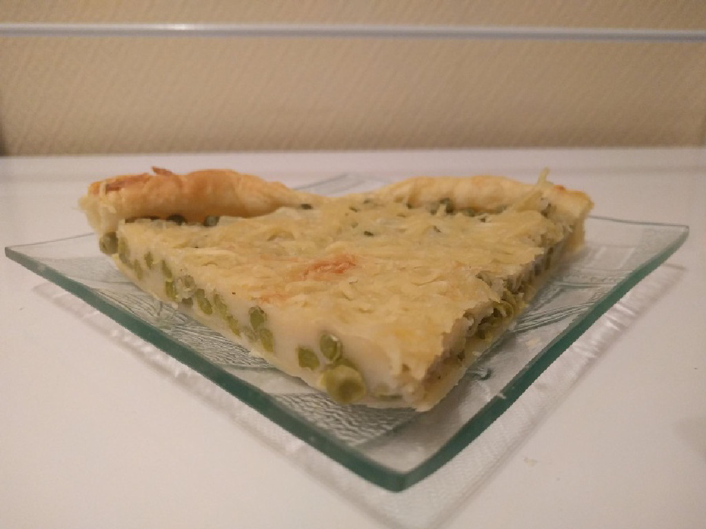 Tarte aux petits pois
